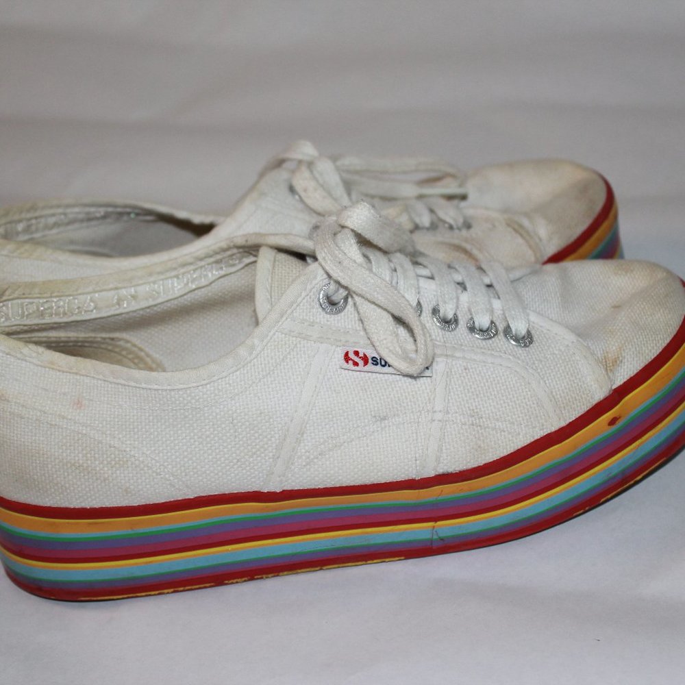 39.5 superga platform shoes